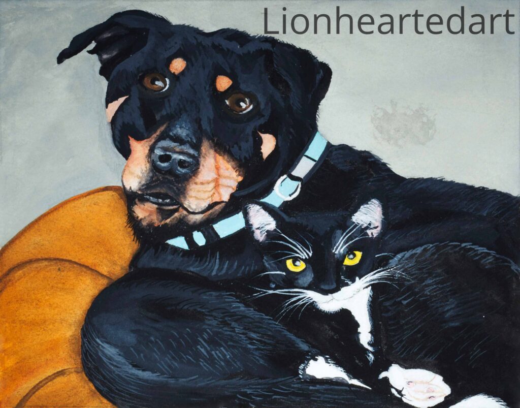 painting of a dog
