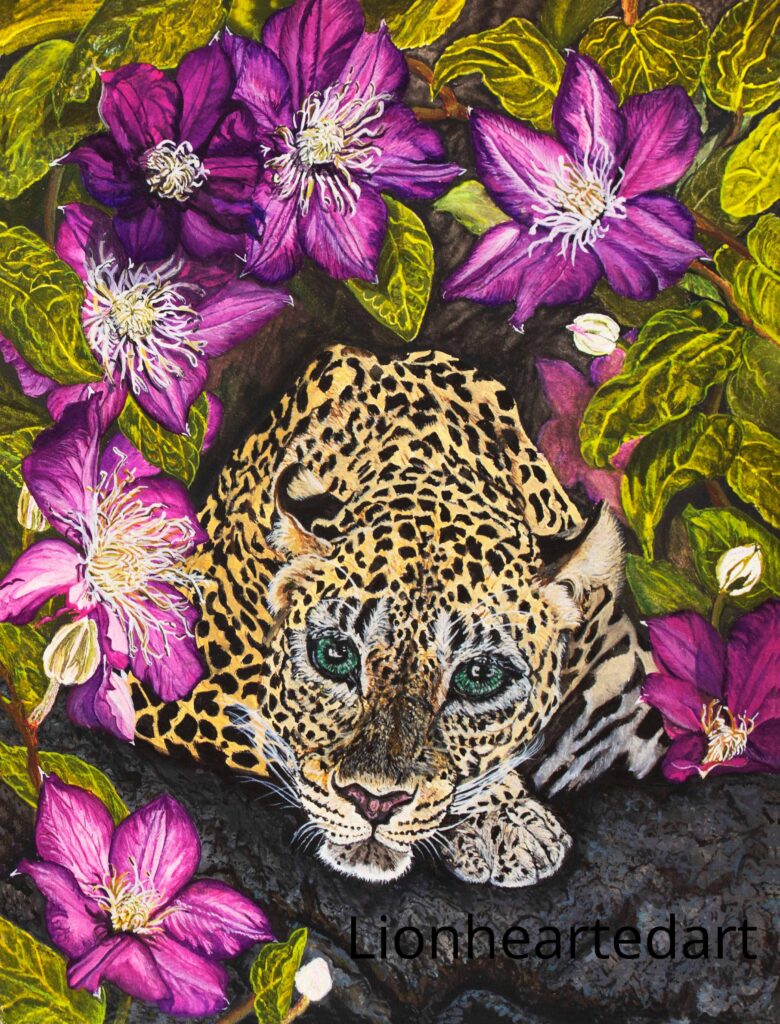 Painting of a leopard