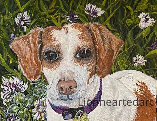 painting of a dog