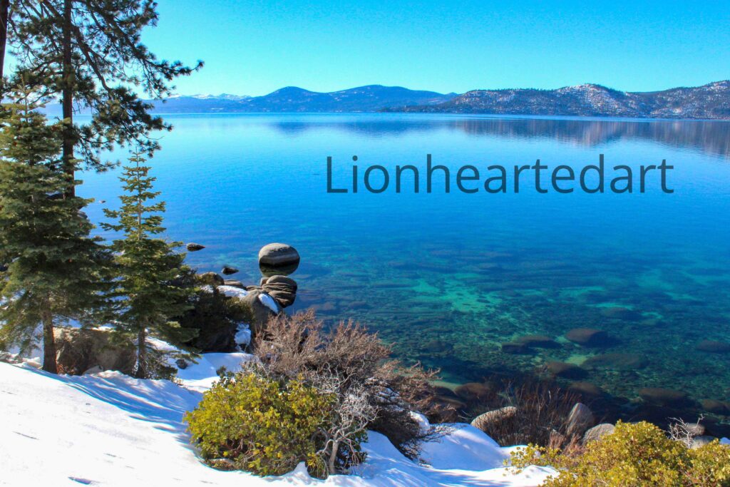 snow beach tahoe