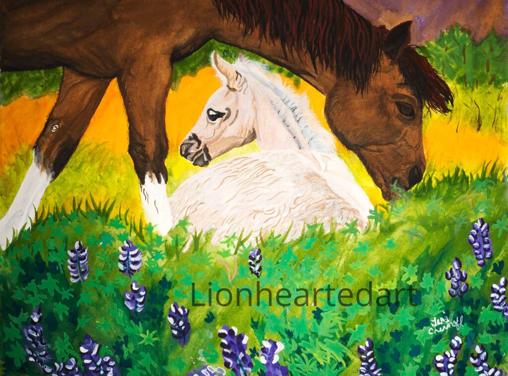 painting of an horses