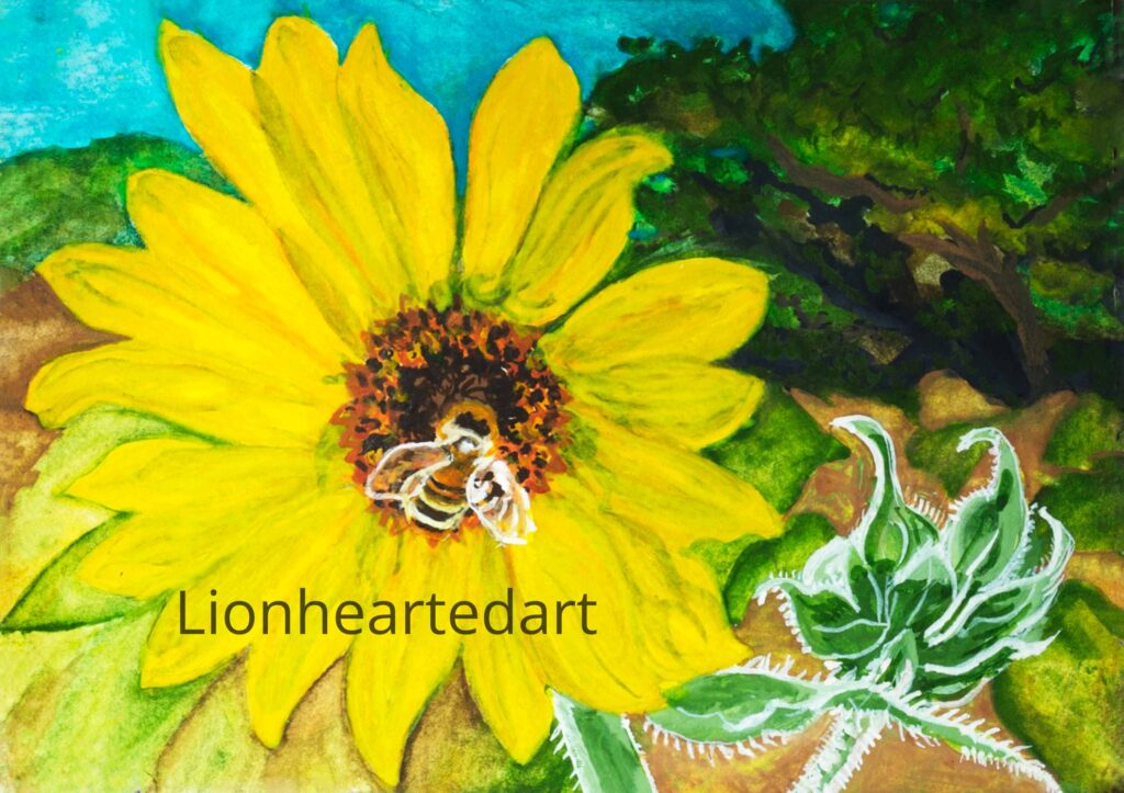 painting of a sunflower