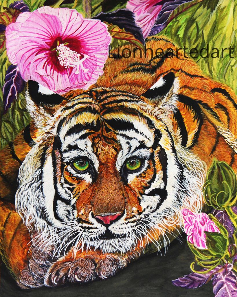 Painting of a tiger